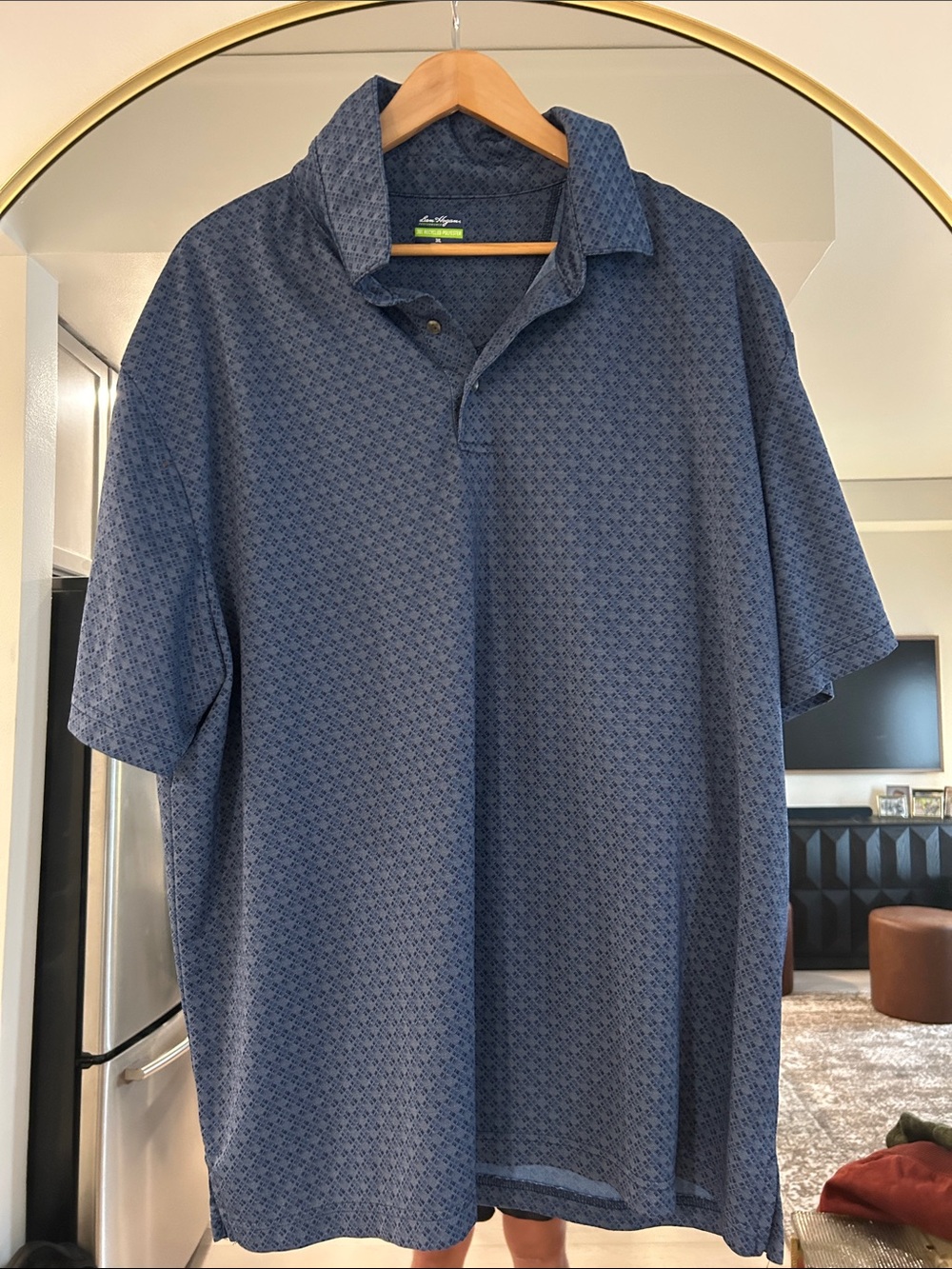 Hogan Navy Blue Patterned Men's Polo